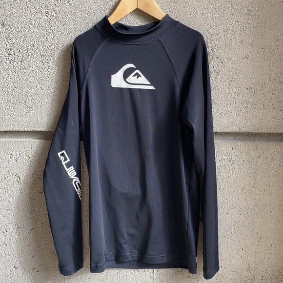 Sz L Kids Quiksilver UV Tech Rashguard - Picture 2 of 8